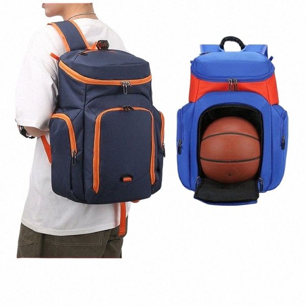 Zaino da basket di grande capacità Borsa da allenamento multifunzionale per esterni Borsa a tracolla portaoggetti da calcio sportiva durevole 599N #