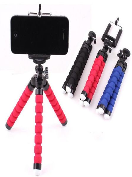 360 rotação esponja flexível tripé preguiçoso suporte de telefone celular clipes suporte selfie suporte de montagem monopé câmera dv titular para iphone se6718809