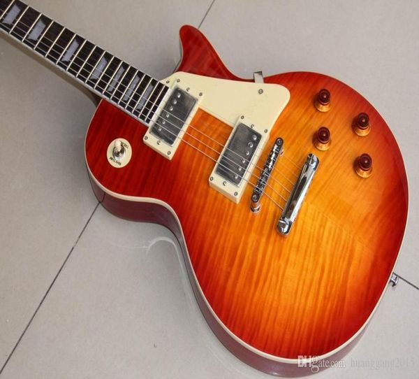 Новое поступление, электрогитара gn Standard R9, цельное красное дерево, BodyNeck Paul In Cherry Burst 1203155482698