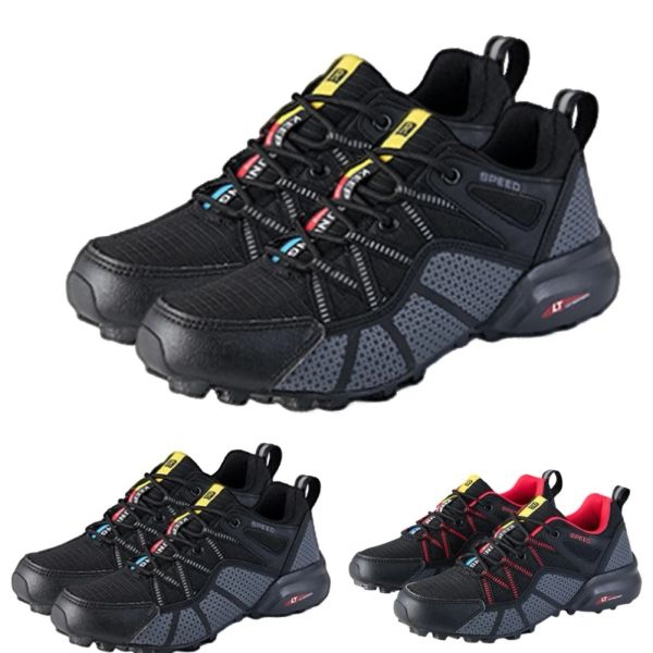 Scarpe da uomo scarpe da trekking non slip scarpe da ginnastica sneaker casual pizzo su sneaker leggero traspirabili per escursionismo