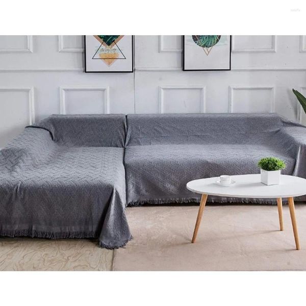 Чехлы на стулья Секционный диван для L-образного чехла Комплект из 2 одеял для дивана X-Large Темно-серый