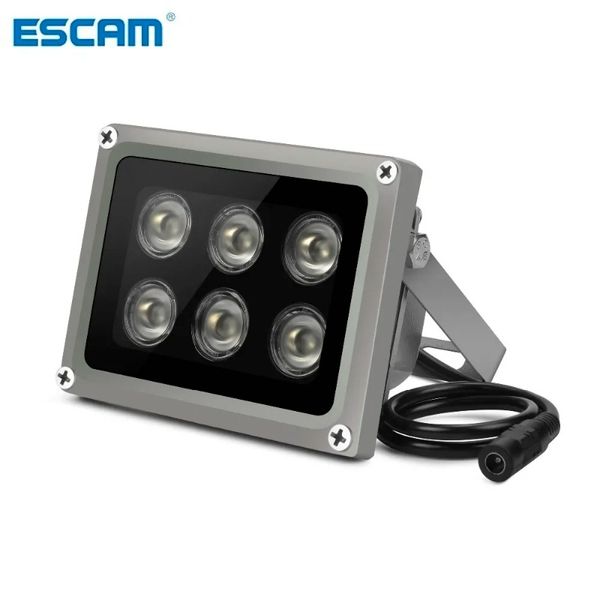 ESCAM Array IR-Illuminator-Infrarotlampe 6-teiliges Array-LED-IR-Außen-IP65-wasserdichtes Nachtsichtgerät für CCTV-Kamera 90-60-45 Grad