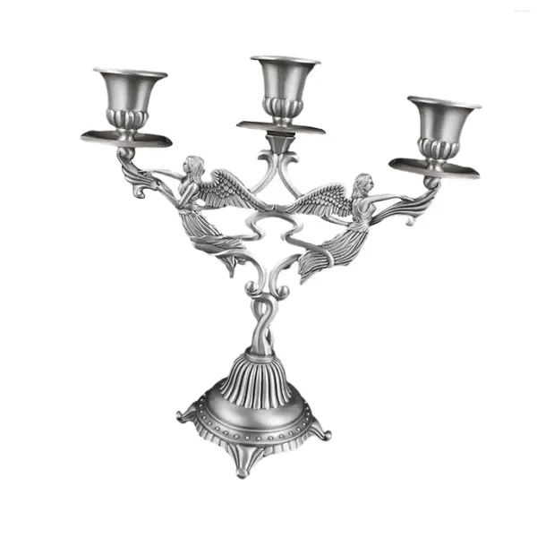 Castiçais de metal suporte de velas de luxo mesa castiçal suporte para lareira festa de casamento sala de estar decoração manto