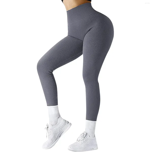 Pantaloni da donna Collant fitness Leggings sportivi Donna Palestra senza cuciture Corsa Yoga Abbigliamento sportivo Vita alta Push Up Leggings da jogging atleticirosso