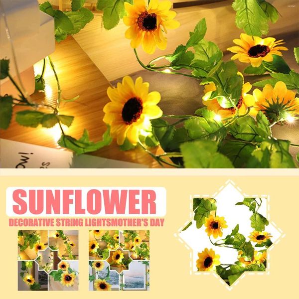 Fio de flores decorativas LED Luzes de 20 dias Linda flor Sol da mãe Hanato Luz C9 Natal