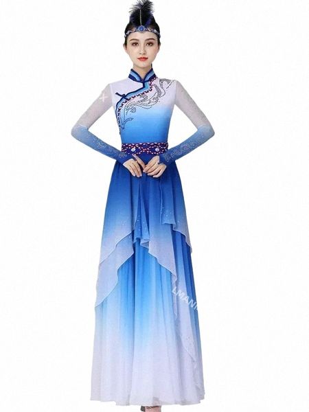 Costume da ballo mgolico Costumi per minoranze adulte in stile etnico cinese Dr Costume da ballo tibetano Pratica Gonna Performance 24SE #