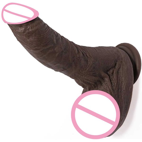 Nxy Dildos Dongs 8 4 Zoll weicher realistischer Dildo aus Silikon mit Saugnapf lebensecht riesig für Vagina Anal Stimulieren Sexspielzeuge Frauen 240330