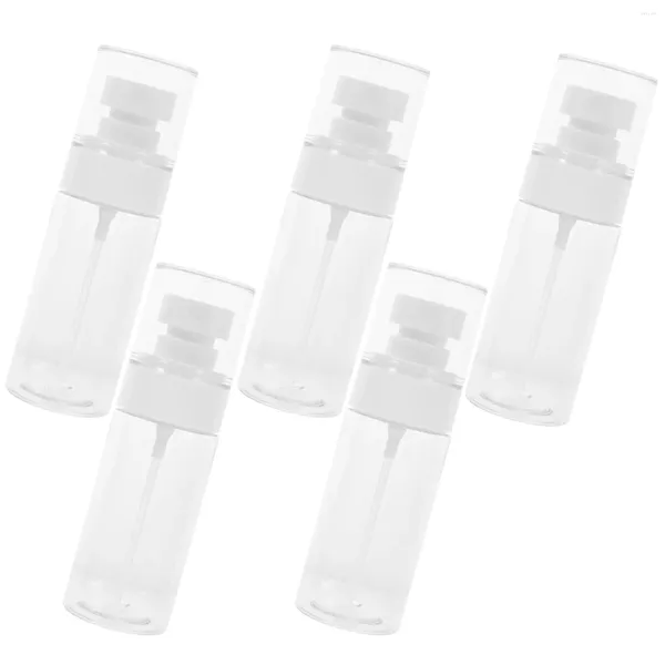 Garrafas de armazenamento 5 Pcs Spray Garrafa Cabelo Perfume Recipientes de Viagem Pequeno Plástico Transparente Névoa Fina Líquido