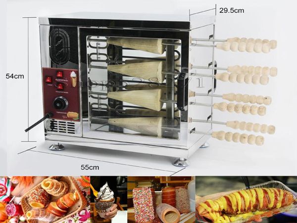 Máquina comercial de fornos de bolo de chaminé de aço inoxidável donut churro padeiro forno de pão kurtos kalacs machine8243709