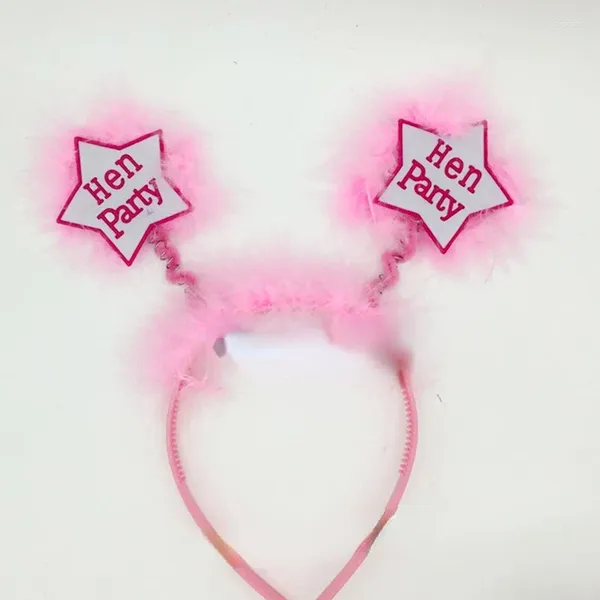 Parti Dekorasyonu 50 PCS Peluş Komik Pembe Bekar Favoriler Yıldız Hen Saç Kızları Kadın Lady Headband Hediyeleri Doğum Günü Düğün Festivali