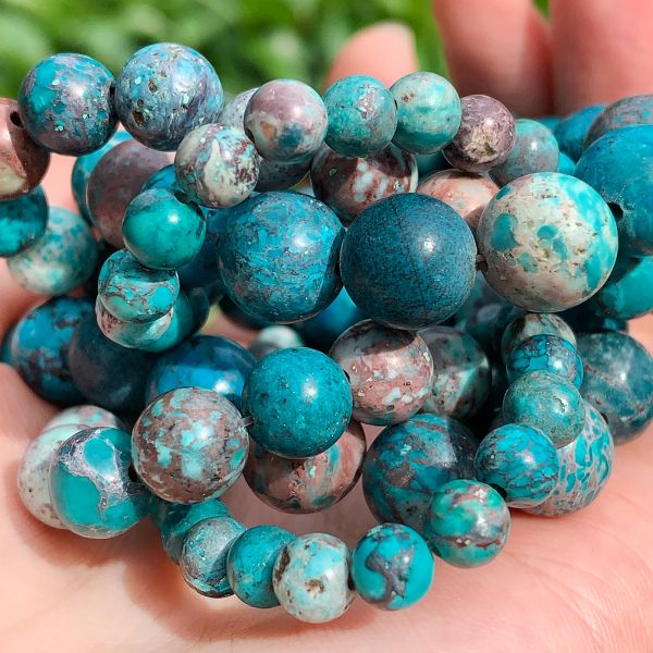 Натуральные голубые американские бирюзы Howlite Minerals Beads для ювелирных изделий для изготовления колье для браслетных изделий.