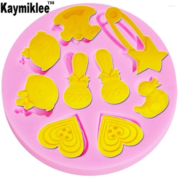 Stampi da forno Kaymiklee Love Baby Head Stampo in silicone Stampo per fondente Strumenti per decorare torte Caramelle Gelatina Jello Cioccolato Gumpaste Sugarcraft