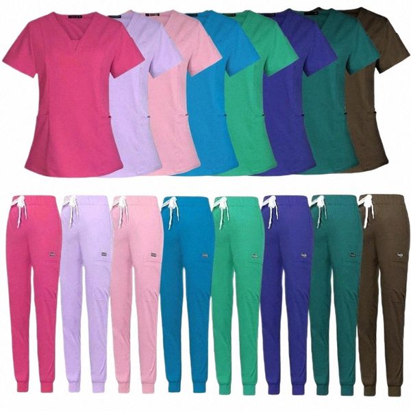 wholesale Operationssaal Medizinische Uniform Scrubs Krankenhaus Arbeits Scrub Set Supplies Dental Krankenschwester Anzug Jogger Arbeitskleidung J2ww #