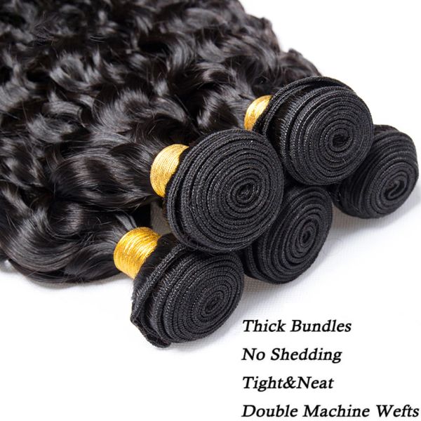 12A Water Wave Human Hairles Bundles Бразильские девственные наращивания волос 1/3/4.