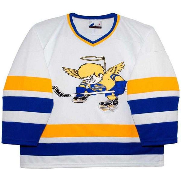 24S 2019 Minnesota Fighting Saints Springfield Indians Hockey Jersey Bordado Costurado Personalizar qualquer número e nome Jerseys Hockey Jersey