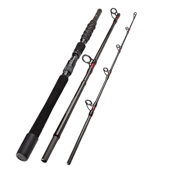 Stangen 3 Abschnitt 1.82,4 m Spinning Offshore Fischereistange 3050 lbs Ködergewicht 80250 g Salzwasser Jigging Boat Rod Stange 15 kg Fischerei