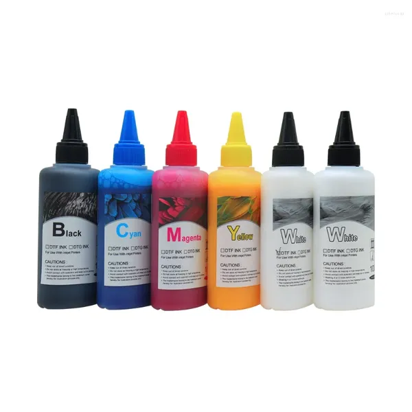 Kits de recarga de tinta DTF 100ml para kit de impressão de filme de transferência direta PET T-shirt tecido calor