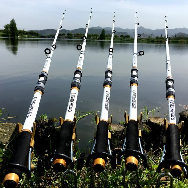 Varas Ghotda Sea Pólo Carbono FRP Material Vara de Pesca Qualidade 2.1m 3.6m Vara de Pesca Telescópica Fibra de Carbono Vara de Fiação