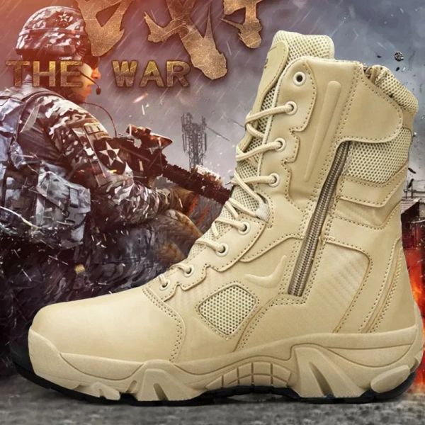 Army Combat 58 Outdoor -Kofferraum -Wanderschuhe Taktisches Militär für Männer Wüste wasserdichte Lederstiefel Größe EU3947 40050 S