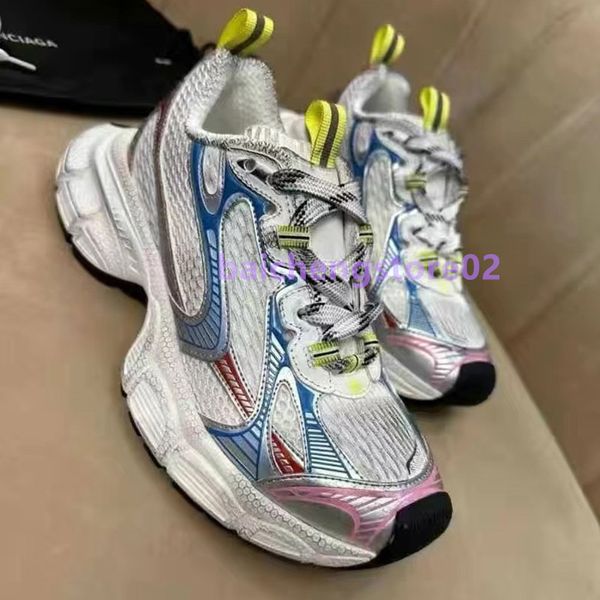 2024 Yeni Kadınlar Erkekler Sıradan Tasarımcı Ayakkabı Track 3xl Phantom Sporeyler Pembe Naylon Mesh Neon Sarı Mavi İzler Gül Altın Üçlü Siyah Koşucular Büyük Düz Sole Trainers X2