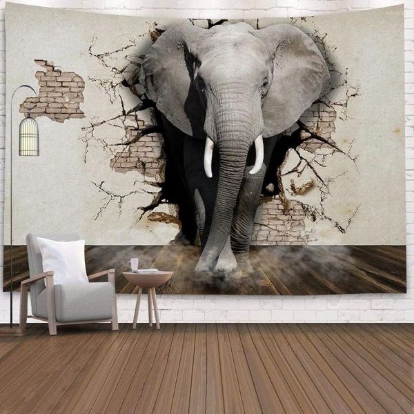 Wandteppiche, Bohemian-Mandala-Elefant-Wandteppich, Wandbehang, Sandstrand, Picknick-Überwurf, Teppich, Decke, Camping, Zelt, Reisen, Schlafunterlage, Tagesdecke