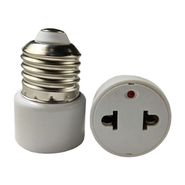 E26/E27 Convertitore Lampada Convertitore Flamma Adattatore Base Base Base Adattatore Eu/US Pong Light Socket Outlet Fit for 2/3 Prong Convert Convert