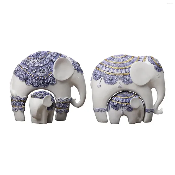 Figurine decorative Elefante Statue Animal Ornament Figurina per armadio per ufficio camera da letto