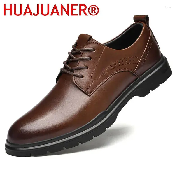 Casual Schuhe Frühling Herbst Männer Mode Leder Britischen Stil Kleid Formale Business Oxfords Bequeme Hochzeit Party