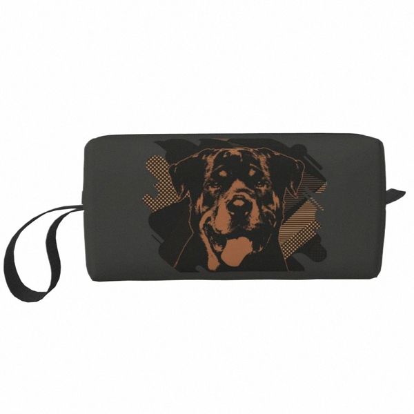 fi Animal Rottweiler Dog Travel Toiletry Bag Mulheres Pet Maquiagem Cosméticos Organizador Beleza Armazenamento Dopp Kit R9Ch #