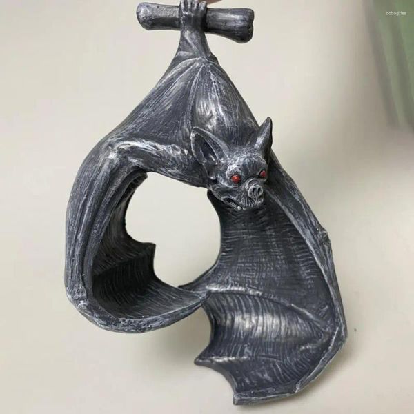 Castiçais Halloween Home Decor Assustador Gótico Bat Wall Tealight Titular Forma Realista Eco-Friendly Resina para