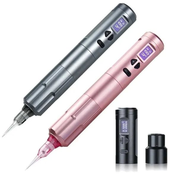 Biomaser Drahtlose Tattoo Maschine Augenbrauen Stift Mit 2 Batterien Kapazität 1800mah Lippen Tattoos Schönheit Semi Permanent Make-Up 240322