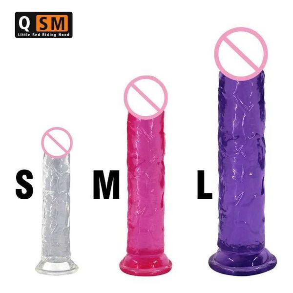 Nxy Dildos Dongs enorme vibrador de geléia realista com ventosa: Big Fake Dick Penis Butt Plug para mulheres homens gay erótico adulto sex shop brinquedo 240330