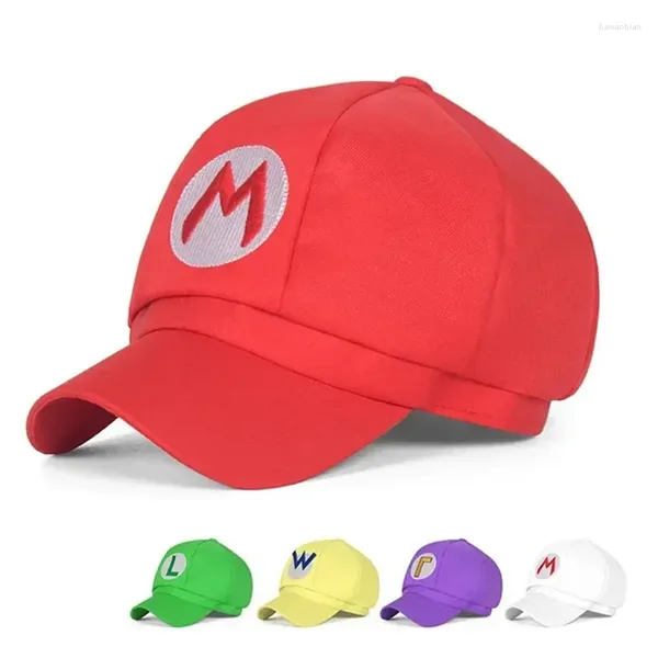 Articoli per feste Novità Gioco classico Anime Super Luigi Bros Berretto ottagonale Costumi Cosplay Accessori Cartone animato Kawaii Cappello per bambini adulti