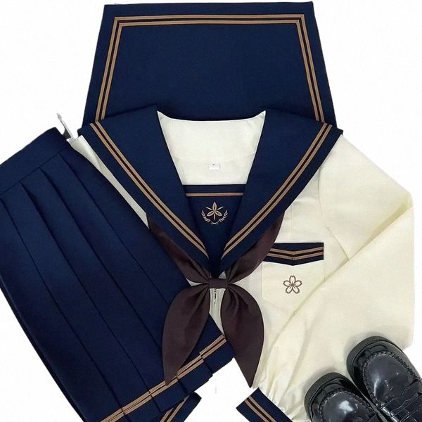 Japonês Schoolgirls School Uniform Dr Cosplay Costume Japão Anime Girl Lady Lolita Sailor Top Tie Saia Plissada Outfit Mulheres B6AQ #