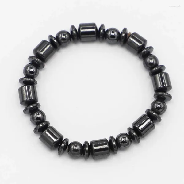 Strang Einfache Perlen Elastische Magnetische Magnet Schwarz Gallenstein Armband Reiki Charms Therapie Gesundheit Schmuck Für Frauen Großhandel 12 String