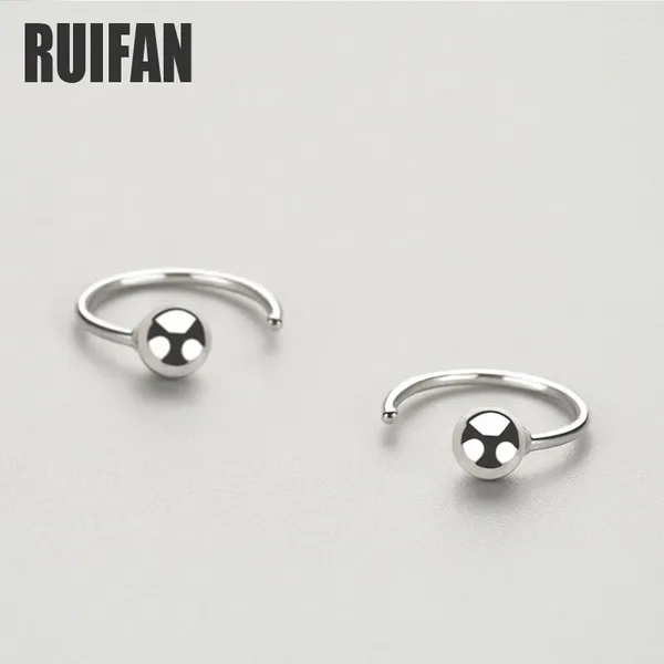 Ohrstecker Ruifan Minimalistische Runde Perle Trendy 925 Sterling Silber Ohrring Für Frauen Mädchen Edlen Schmuck Weihnachtsgeschenk YEA397