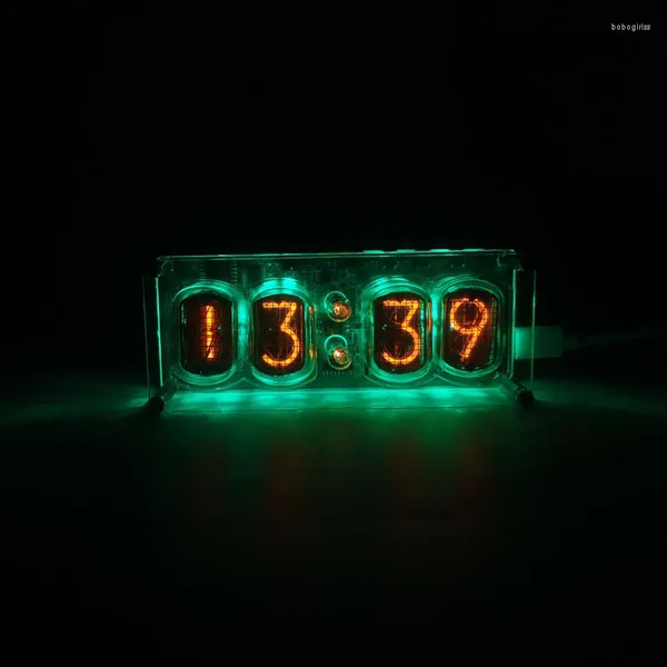 Tischuhren In-12 Glow Clock DIY Ehemalige Sowjetunion Elektronenröhre Geschenk Bunte Lampe Desktop