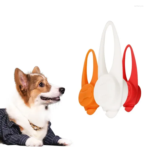 Il pendente luminoso per animali domestici in silicone a LED per abbigliamento per cani può essere legato a qualsiasi collare sicuro