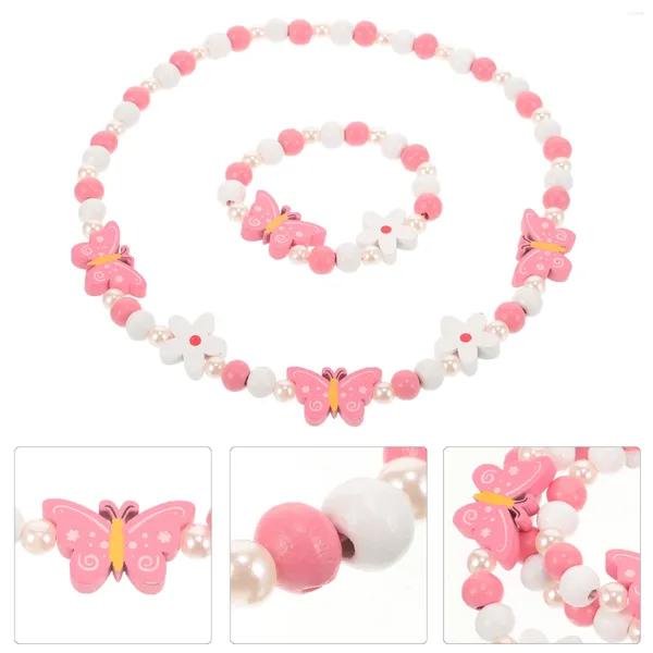 Armreif 1 Set Schmetterling Schmuck Halskette Armband Mädchen Kinder Stil und