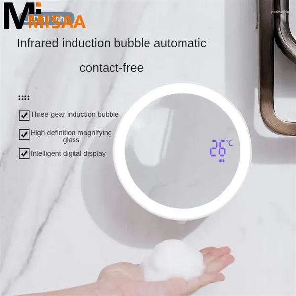 Sıvı Sabun Dispenser Endişelenmez Montaj Köpüğü Akıllı Dijital Ekran Güzellik Aynası Verimli Motor Sessiz