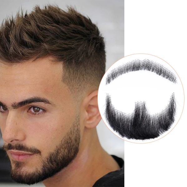 Weave Difei Sintetico L'uomo finto la barba è invisibile nella parrucca di barba per la barba da indossare quotidiani per la barba finta