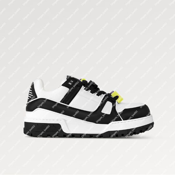 Explosão Masculino Feminino Trainer Maxi Sneaker 1ABZQ9 Preto Mistura de materiais grossos atacadores têxteis acessórios de assinatura Iniciais assinatura contas coloridas prontas para usar