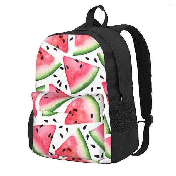 Sacos de armazenamento Mochila Melancia Pedaços Casual Impresso Escola Livro Ombro Viagem Laptop Bag para Mulheres Mens