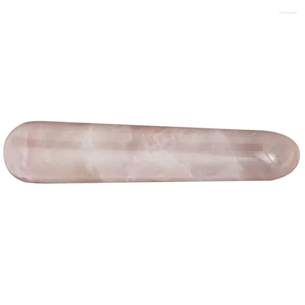 Estatuetas decorativas 3x cristal de quartzo rosa natural yoni varinhas pedras preciosas massagem