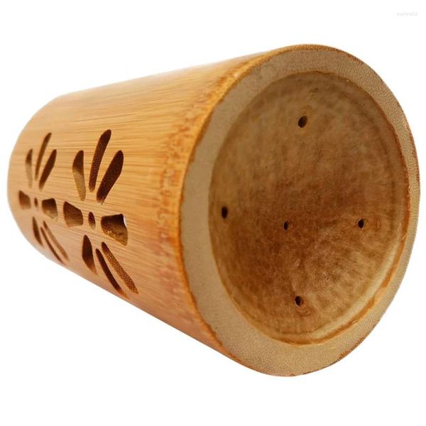 Bottiglie di stoccaggio Porta bacchette Contenitore per attrezzi da cucina Organizzatore per bacchette per la casa Bamboo Desktop Pen Posate Stoviglie