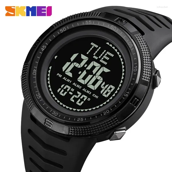 Armbanduhren SKMEI Fashion Outdoor Sportuhr Männer Multifunktions Kompass Uhren Alarm Chrono 5Bar Wasserdichte Digital Reloj Hombre 2147