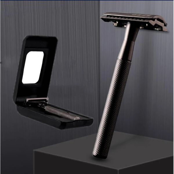 Razor Segurança ajustável Razor Double Edge Aço inoxidável Classic Mens barbear