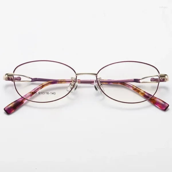 Óculos de sol quadros feminino óculos quadro moda negócios óculos ultra leve liga espetáculo 1125 miopia prescrição óptica óculos