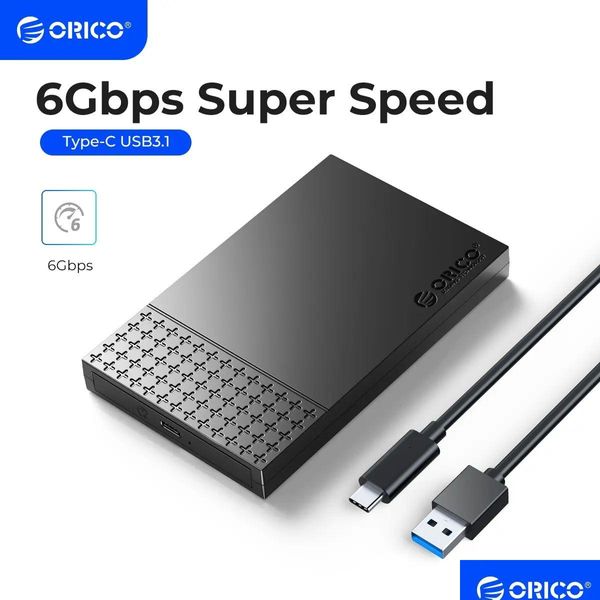 Custodia per HDD Custodia per disco rigido esterno Orico Typec Sata a Usb3.1 per 2,5 SSD 6 Gbps Velocità Supporto Uasp Drop Delivery Comput Otjzr