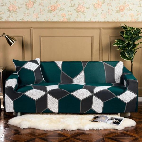Cadeira cobre capa de sofá geométrica plantas tropicais flores elástica tecido antiderrapante completo quatro estações decoração de casa